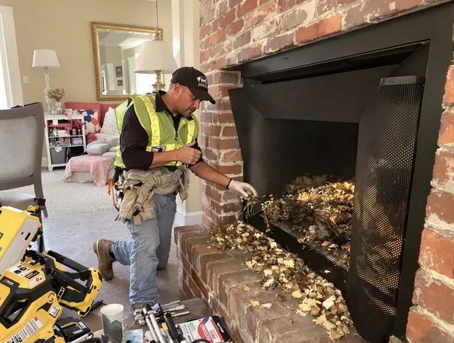 Safe screening installation by Matthews Chimney Sweep in Matthews, NC