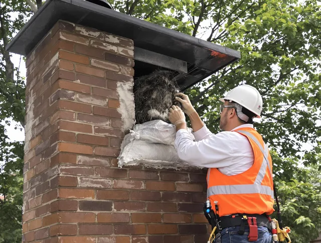 Humane removal of debris and animals by Matthews Chimney Sweep in Matthews, NC