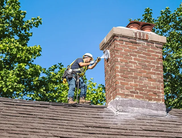 Matthews Chimney Sweep performing an inspection with advanced tools in Matthews, NC
