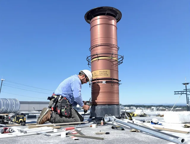 Installed chimney liner by Matthews Chimney Sweep in Matthews, NC