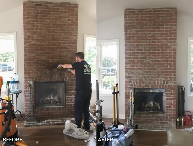Finished chimney sweeping service by Matthews Chimney Sweep in Matthews, NC