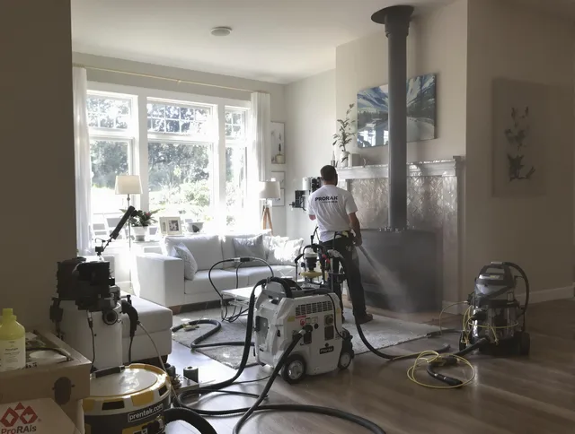 Soot removal service by Matthews Chimney Sweep for a fireplace in Matthews, NC